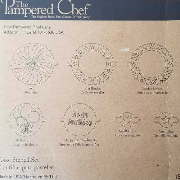 The Pampered Chef Cake Stencils 7pc Set - Picture 8 of 8